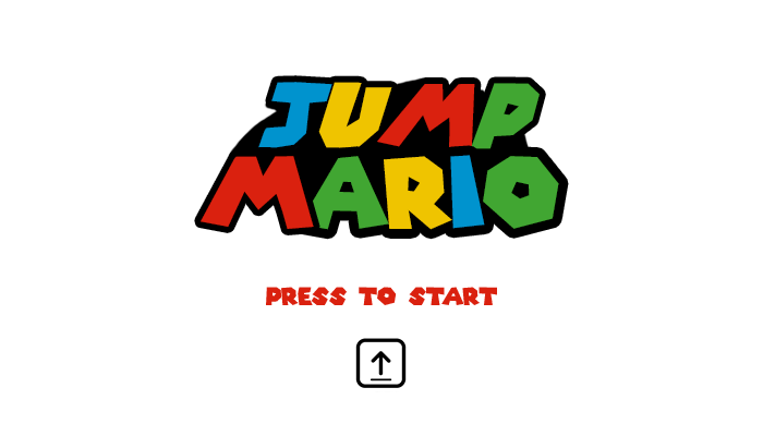 Pressione para iniciar Mario Jump